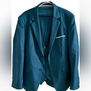 Ween Charm Men’s 3-Piece Suit Medium / 40R  Aquamarine Blue